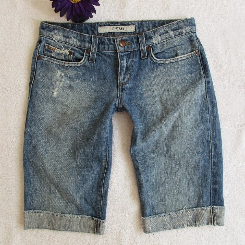 JOE'S JEANS Denim Shorts Size 25 Cuffed Bermuda